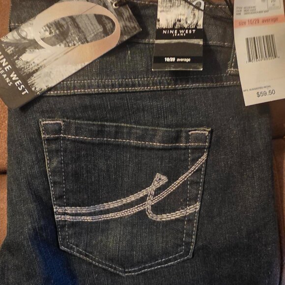 NINE WEST NWT 10/29 Santa Monica Bootcut Night Shade Dark Blue Jeans Women's - Picture 4 of 7